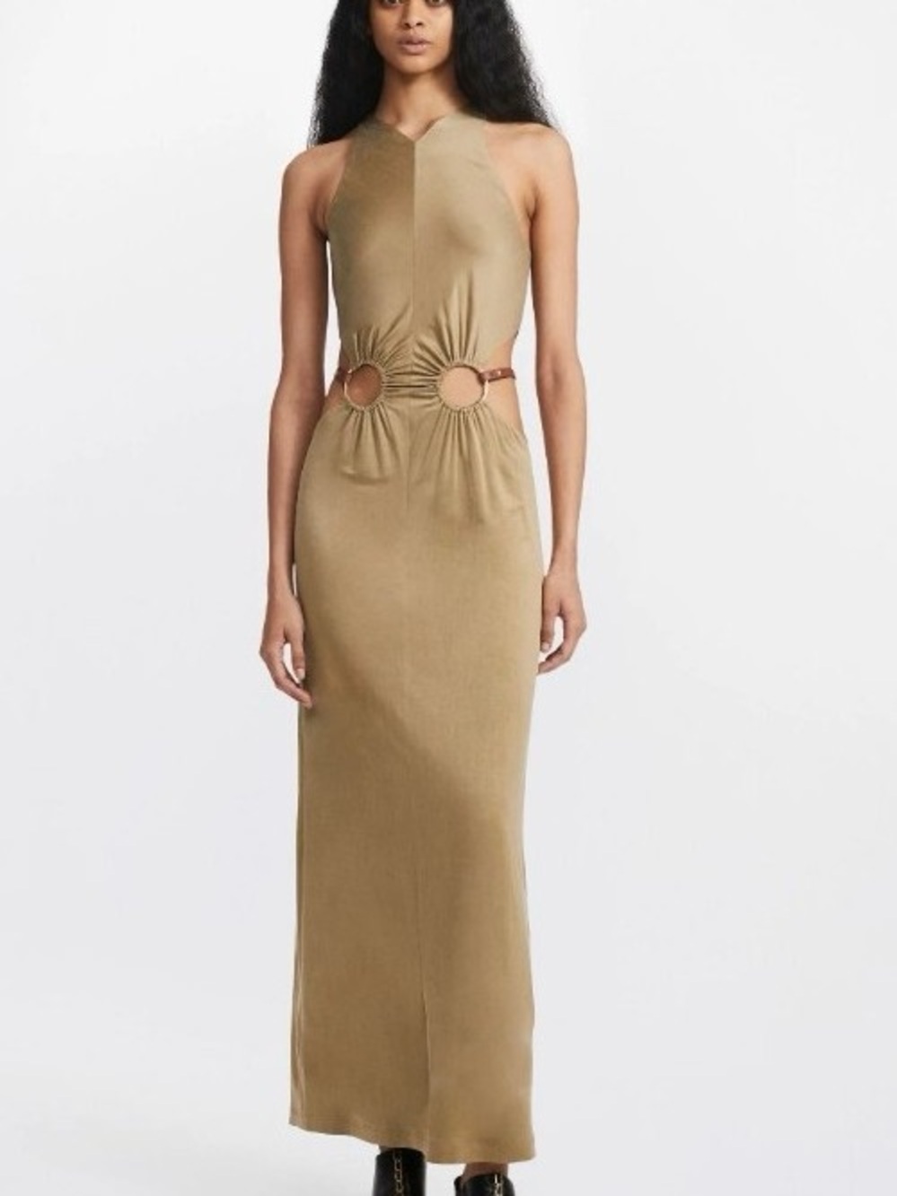 DION LEE Beige Horse Bit Tank Dress